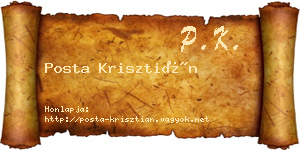 Posta Krisztián névjegykártya